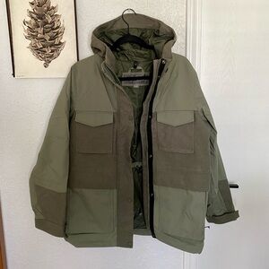 Eddie Bauer Olive Green Colorblock Jacket